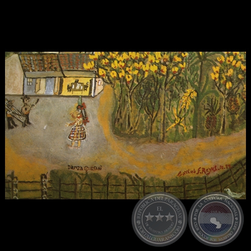 DANZA GUARANÍ, 1989 - Óleo de CARLOS FEDERICO REYES